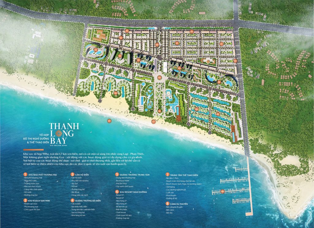 Mặt bằng tiện ích dự án Thanh Long Bay